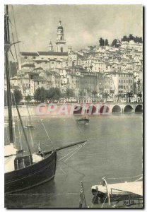 Modern Postcard The French Riviera Menton Harbor