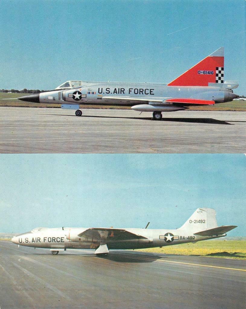 Military Airplanes B57Canberra & F102 Delta Dagger *2* Air Force