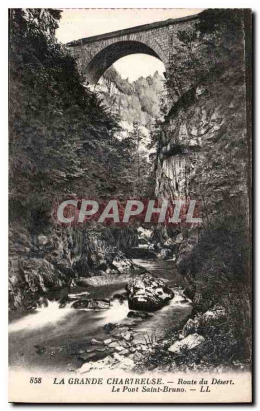 Old Postcard La Grande Chartreuse Desert Road Bridge St. Bruno