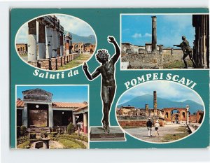 Postcard Saluti da Pompei Scavi, Pompei, Italy