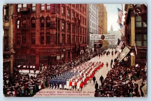 1910 Sixth Street Children In Decoration Parade St. Paul Minnesota MN Postcard