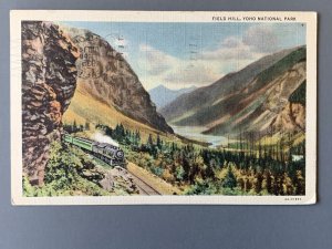 Field Hill Yoho National Park BC Canada Linen Postcard A1154090852