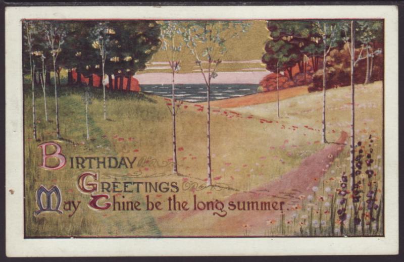 Birthday Greetings,Scene Postcard