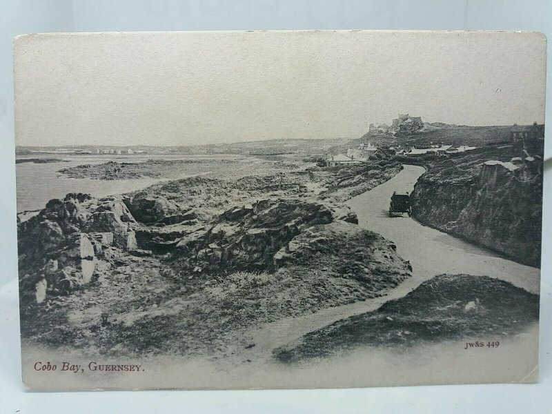 Cobo Bay Guernsey Channel isles New Antique Postcard c1905