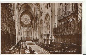 Durham Postcard - The Choir W - Durham Cathedral - Real Photograph - Ref 19534A