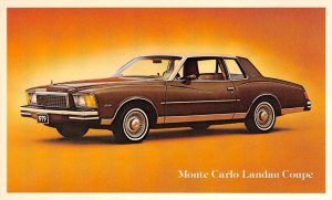 Monte Carlo Landau Coupe 1979 Classic Car Chevrolet Automobile Vintage Postcard