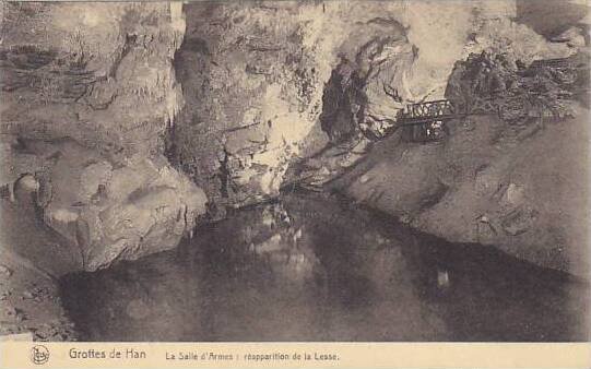 Belgium Grotte de Han La Salle d'Armes reapparition de la Lesse 1931