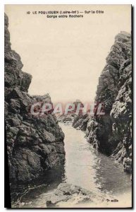 Old Postcard Pouliguen Loire On the lower throat Rating between Rocks