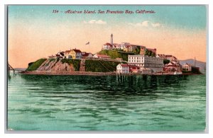 Postcard CA Alcatraz Island San Francisco Bay California