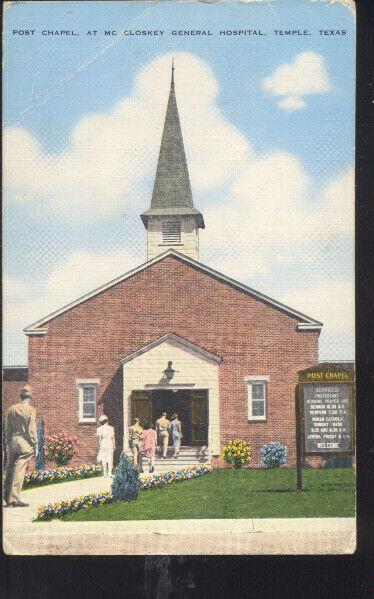 TEMPLE TEXAS MCCLOSKEY GENERAL HOSPITAL VINTAGE POSTCARD CLINTON MO. SARGENT