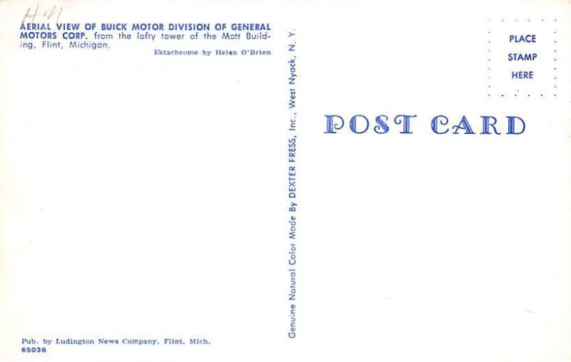 Buick Motor Division General Motor Corporation  - Flint, Michigan MI
