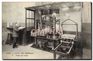 Old Postcard Mint Hotel Paris ingots weighing TOP