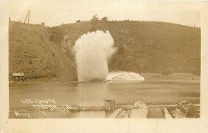 Postcard 1916 California Caspar Mendocino Logging Lumber occupational CA24-2561