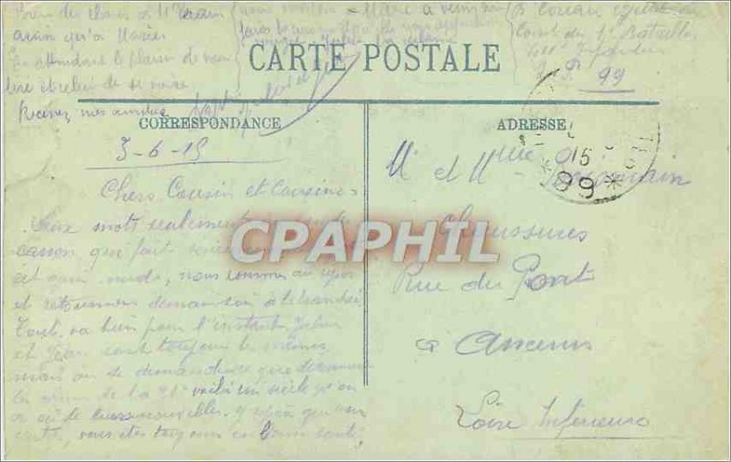 Postcard Old Murder Reims War Europeenne 1914 1915 Municipal School Vocationa...