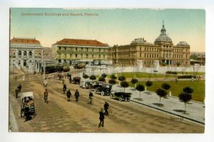 491646 South Africa Pretoria Houses Parliament Cars Trams Cyclists Advertising