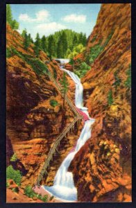 Colorado Seven Falls South Cheyenne Canon Pikes Peak Region LINEN