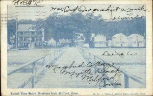 Milford CT Island View Hotel Meadows End c1905 Postcard