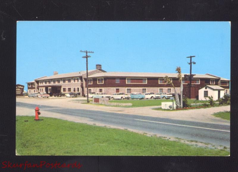 MYRTLE BEACH SOUTH CAROLINA DUNES VILLAGE MOTEL 1960's CARS ADVERTISING POSTCARD