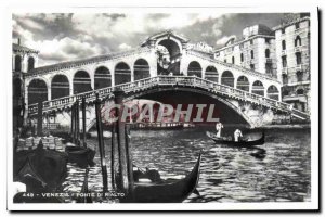 Old Postcard Venezia Rialto Bridge