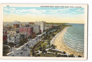 Chicago Illinois IL Postcard 1915-1930 Lake Shore Drive North From Drake Hotel