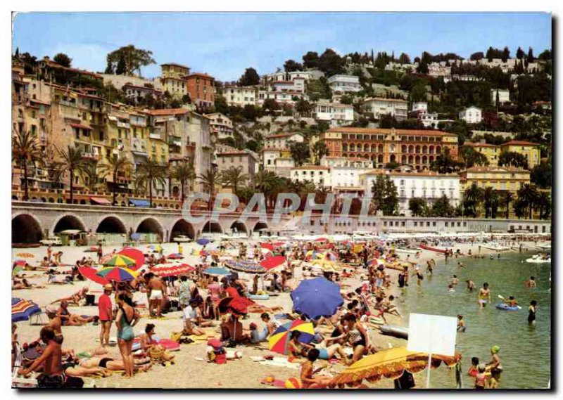 Modern Postcard The wonderful sites of the French Riviera Menton The Beach ha...