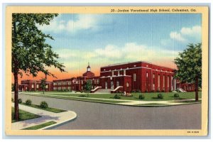 c1940 Exterior View Jordan Vocational High School Columbus Georgia GA Postcard