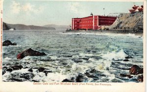 Golden Gate & Fort Winfield Scott Fort Point San Francisco 1906 Vintage Postcard
