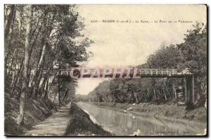 Old Postcard Redon The Canal Bridge The Foundry