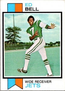 1973 Topps Football Card Ed Bell New York Jets sk2588