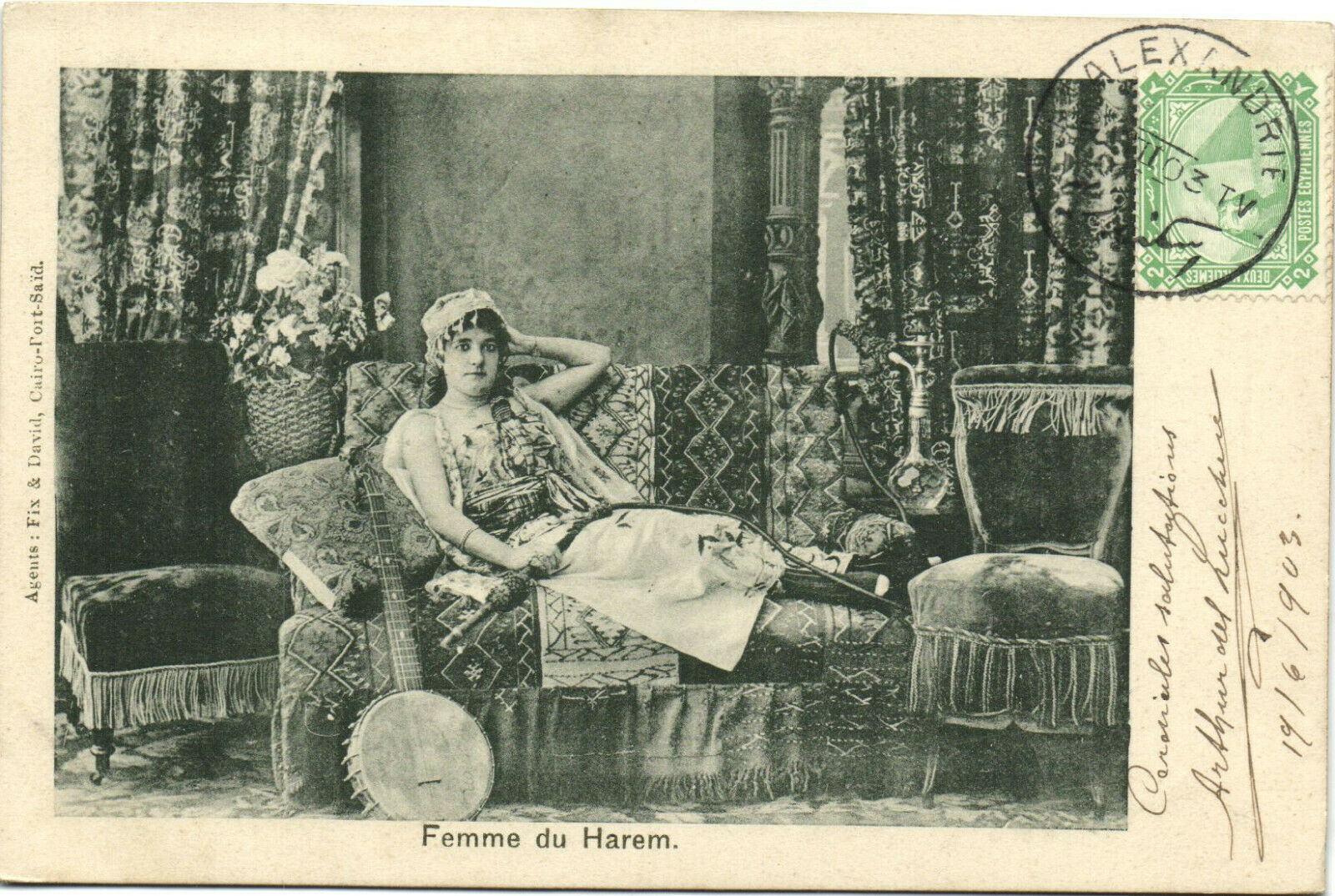 Pc Egypt Femme Du Harem Vintage Postcard B36088 Africa Egypt Postcard Hippostcard