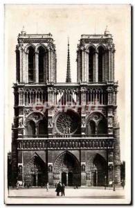 Paris - 4 - Notre Dame - Old Postcard