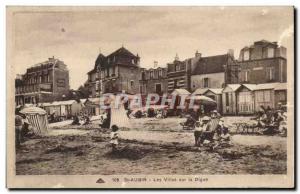 Saint Aubin Old Postcard The villas on the dike