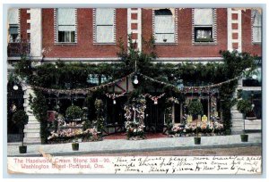 1908 The Hazelwood Cream Store Outdoor View Portland OR Posted Vintage Postcard