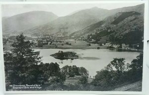 Vintage Rp Postcard Grasmere Lake and Village Real Photo 1960s
