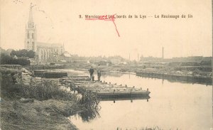 Belgium Wervicq Lys river banks ww1