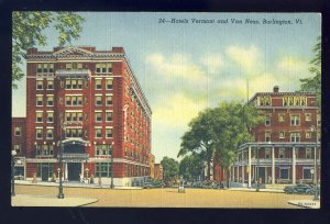 Burlington, Vermont/VT Postcard, Hotels Vermont & Van Ness