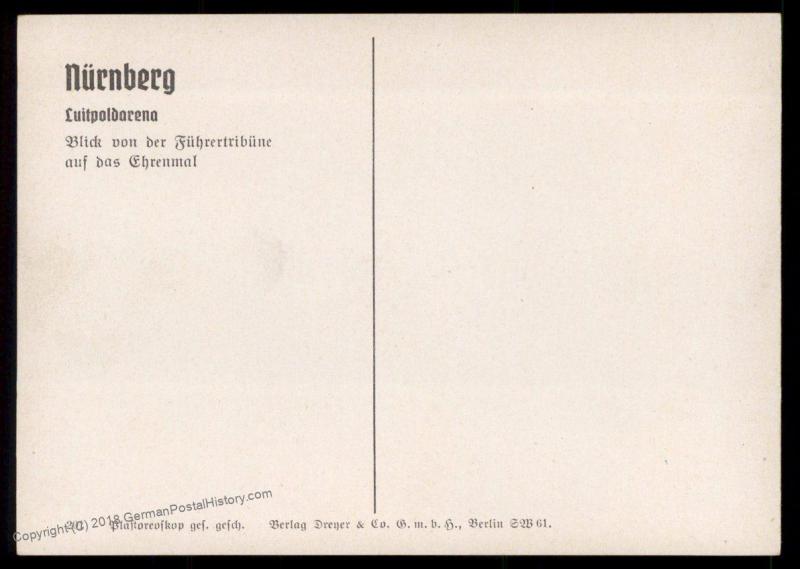 3rd Reich Germany Reichsparteitag Party Rally 5-card Set 3-D Card Verlag D 91582