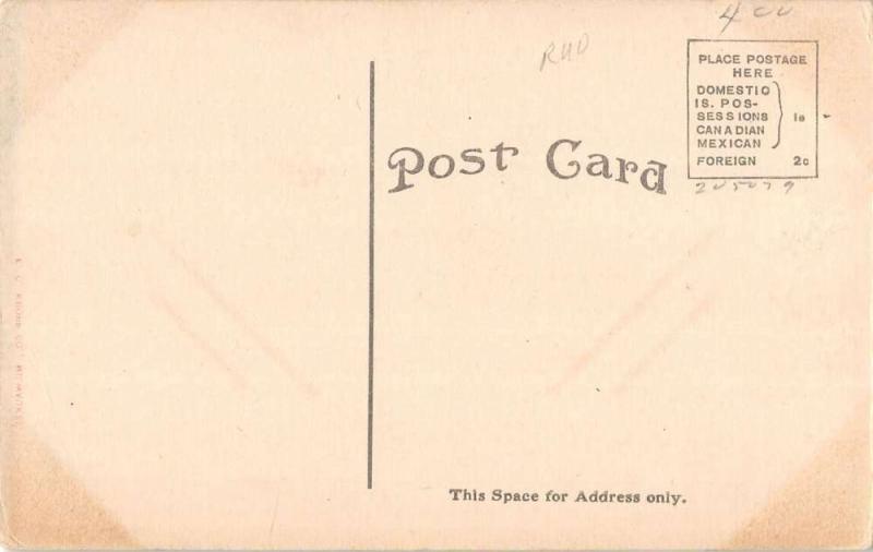 Lawton Oklahoma Ward Public School Street View Antique Postcard K40288