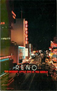 Automobiles Harold's Club 1950s Night Neon Reno Nevada Postcard 20-5067