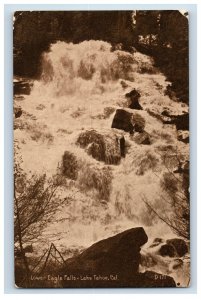 c1910 RPPC Lower Eagle Falls Lake Tahoe CA. Postcard P128E