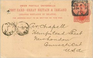 Entier Postal Stationery 1p USA for London 1892