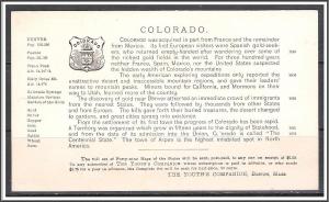 Colorado Youth's Companion Map c1891