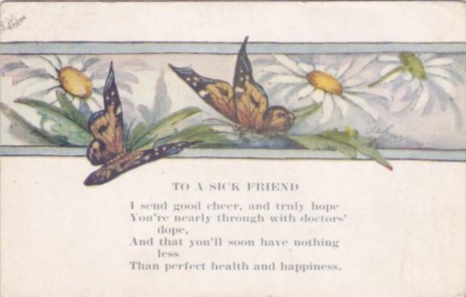 To A Sick Friend With Butterflies 1920