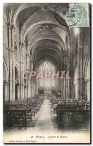 Old Postcard Epinal of the Interieur & # 39Eglise