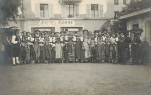 Switzerland Pontresina Hotel Sonne RPPC 06.54