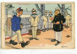 3119215 FRENCH NAVY Return bordered by GERVESE Vintage PC