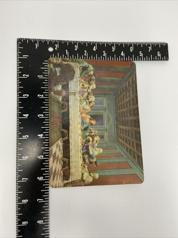 Vintage Lenticular 3-D Postcard Last Supper Religious Jesus Christianity