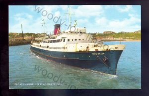 f2268 - French SNCF Ferry - Cote D'Azur in Folkestone Harbour - postcard