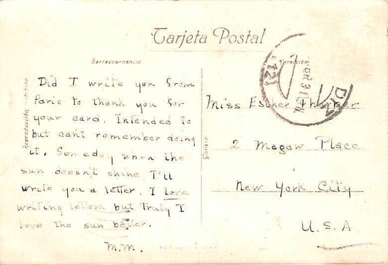 Vista Panoramica Cadiz Spain Postal Used Unknown, Missing Stamp 