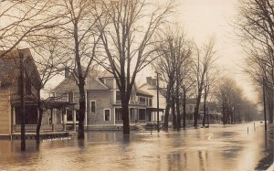 J80/ Fremont Ohio RPPC Postcard c1913 Flood Disaster Homes  455